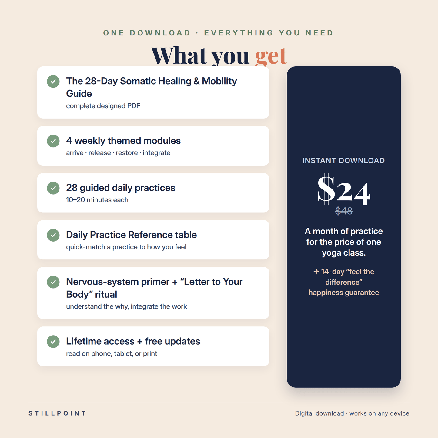 The 28-Day Somatic Healing & Mobility Guide - PDFGuideThe 28-Day Somatic Healing & Mobility Guide
